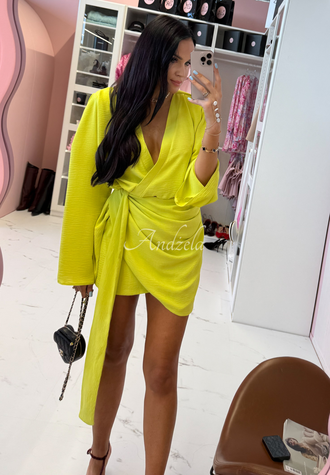 Rochie din in cu curea La Milla Don&#039;t Waste Time