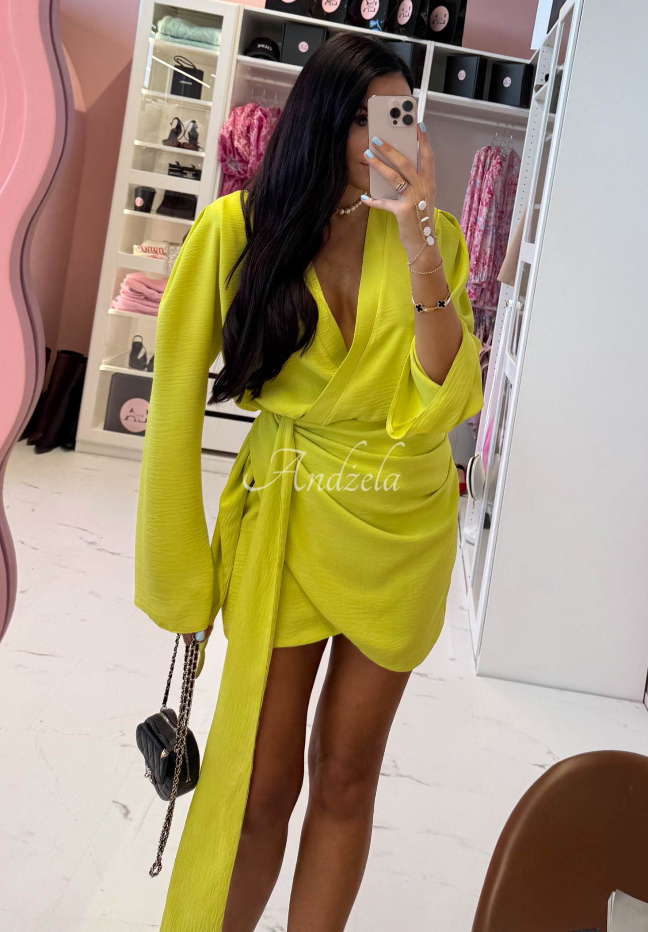 Rochie din in cu curea La Milla Don't Waste Time