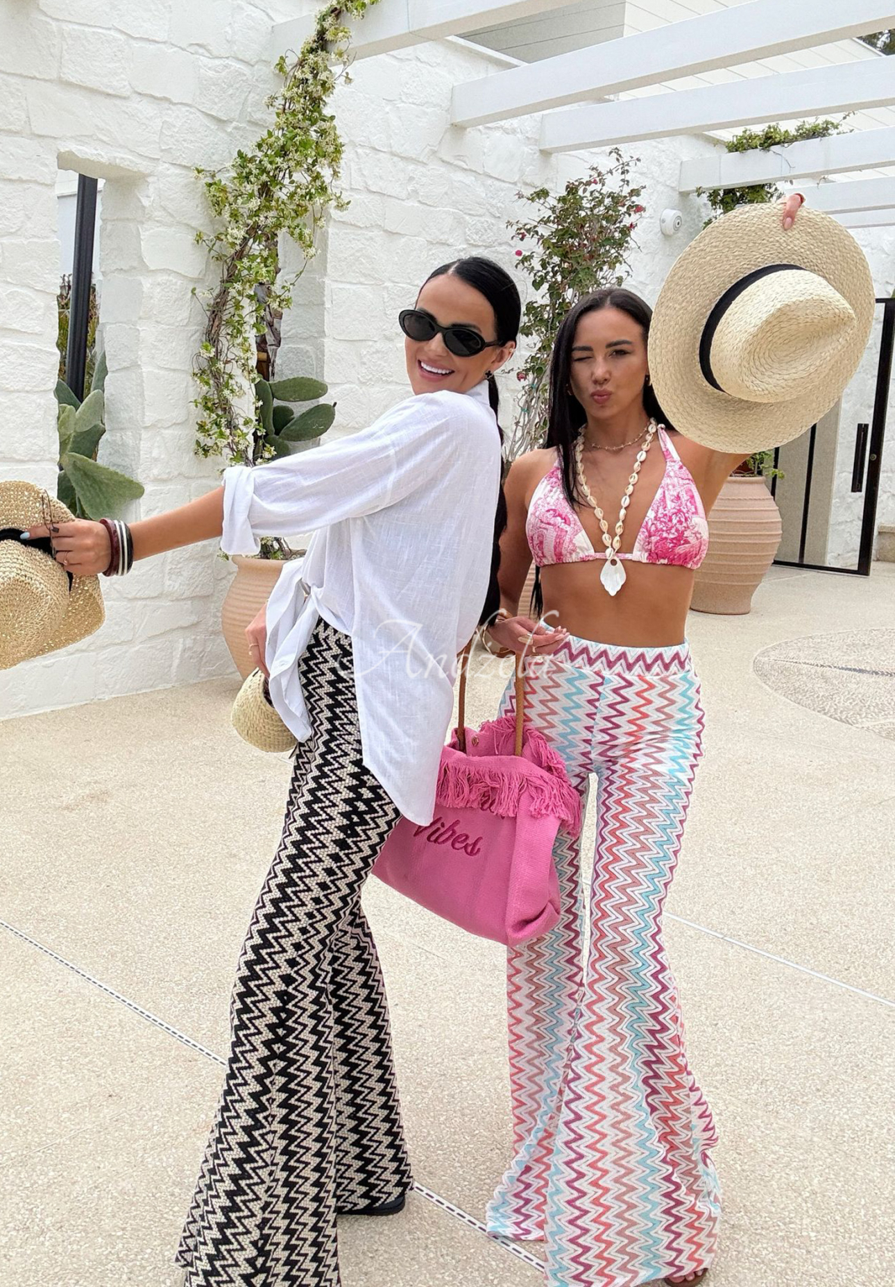 Pantaloni evazați ajurați La Milla Sun-Kissed Shades