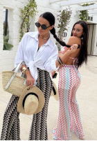 Cu modele Pantaloni dzwony La Milla Sun-Kissed Shades białe