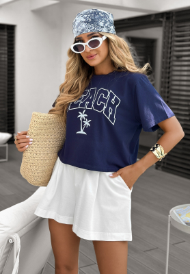 Tricou cu imprimeu Beach Palms