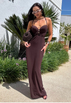 Rochie maxi La Milla Remember About Me ciocolatie