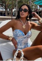 Body cu modele La Milla Dreamy Places albastru azuriu