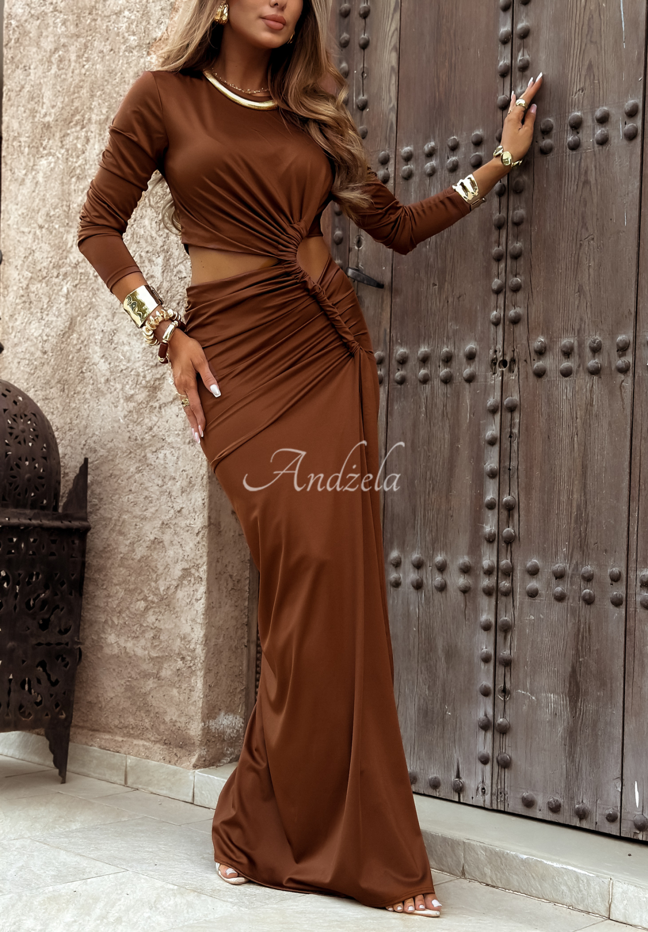 Rochie maxi cu pliuri Dance Floor Diva