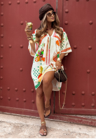 Rochie cu modele Tropical Nature jasnobeżowa
