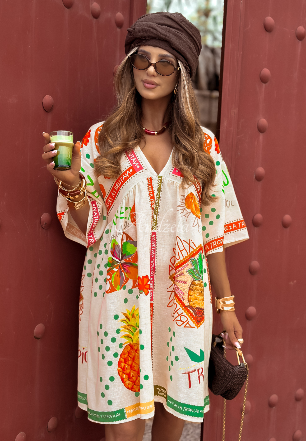 Rochie cu imprimeu Tropical Nature