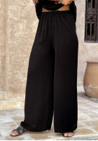 Compleu Bluză i Pantaloni wide leg Perfect Getaway negru