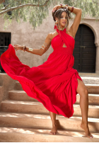 Rochie na ramiączkach Latino Princess roșie
