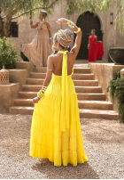 Rochie na ramiączkach Latino Princess bananowa