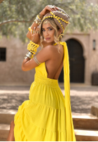 Rochie na ramiączkach Latino Princess bananowa