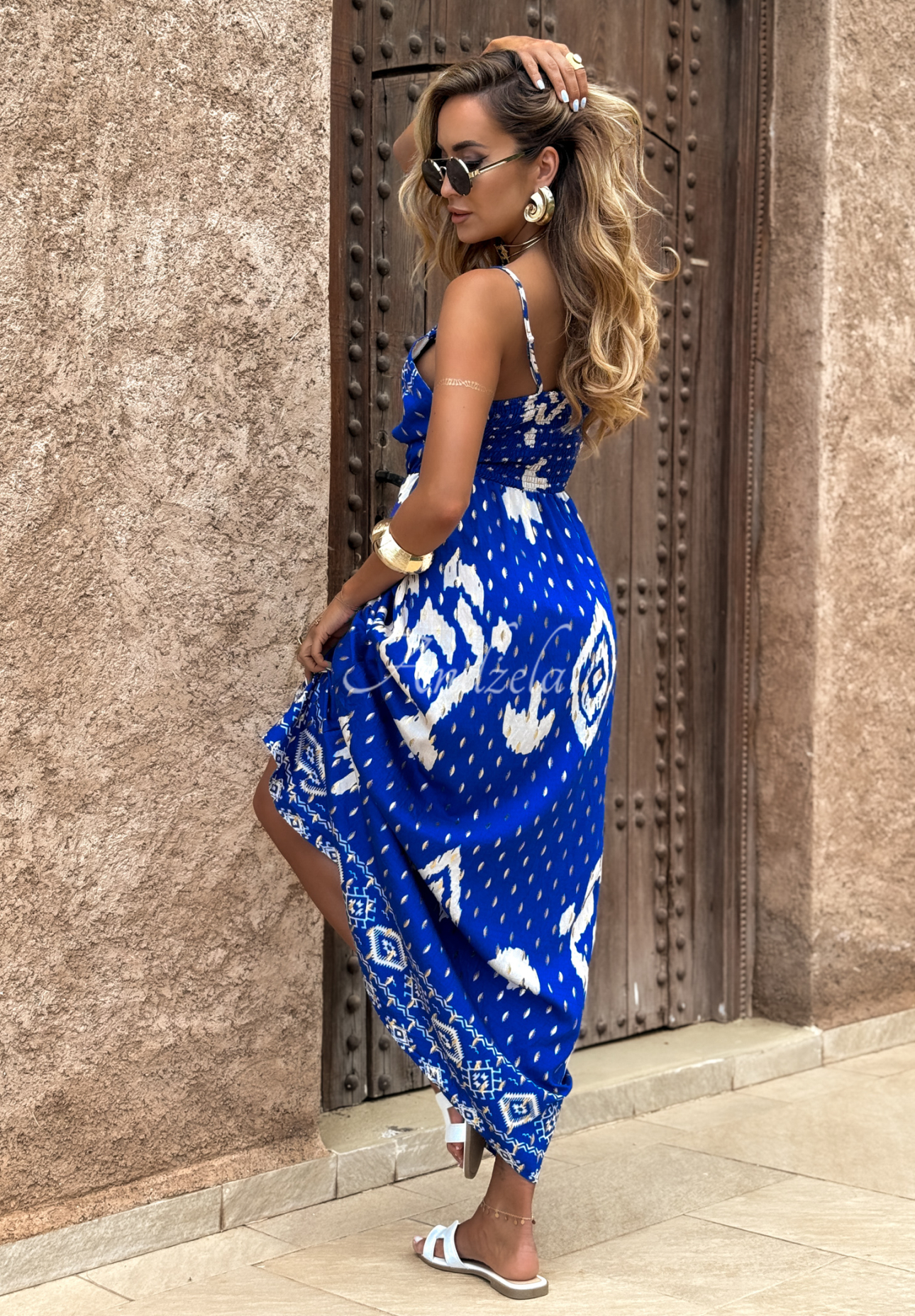 Rochie din viscoză Under The Sea cu imprimeu
