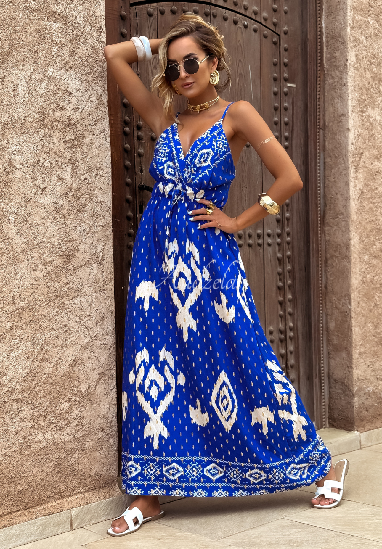 Rochie din viscoză Under The Sea cu imprimeu