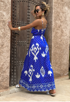 Wiskozowa Rochie cu modele Under The Sea albastru cobalt