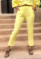 din material textil Pantaloni Afternoon Sun galben banană