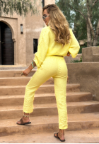 din material textil Pantaloni Afternoon Sun galben banană