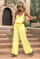 Lniany Top  Summery Essentials galben banană