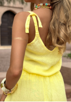 Lniany Top  Summery Essentials galben banană