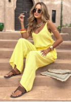 Lniany Top  Summery Essentials galben banană