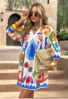 Rochie cu modele Indian Ocean jasnobeżowa