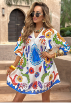 Rochie cu modele Indian Ocean jasnobeżowa