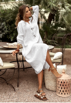Lniana Rochie Melody Of Life albă