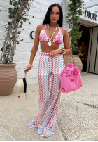 Cu modele Pantaloni dzwony La Milla Sun-Kissed Shades białe
