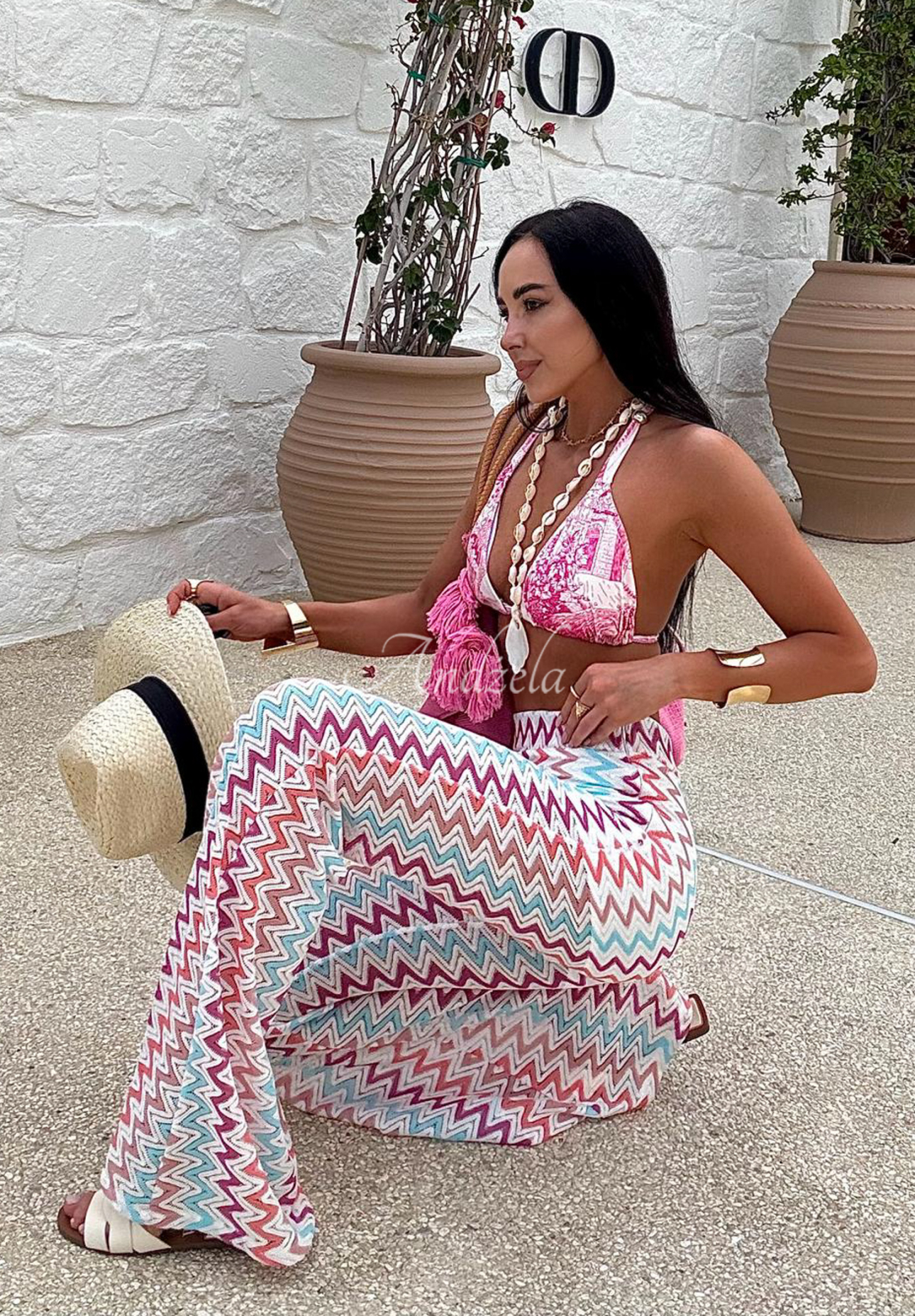 Pantaloni evazați ajurați La Milla Sun-Kissed Shades