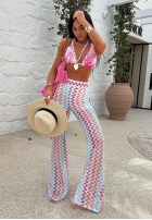 Cu modele Pantaloni dzwony La Milla Sun-Kissed Shades białe