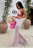 Cu modele Pantaloni dzwony La Milla Sun-Kissed Shades białe