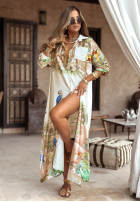 Koszulowa Rochie cu modele Parrots In Paradise roz pudră
