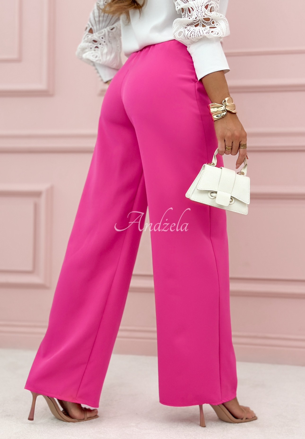 Pantaloni eleganți wide leg Glamour Flow