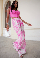 Pantaloni cu modele La Milla Dreamy Places roz