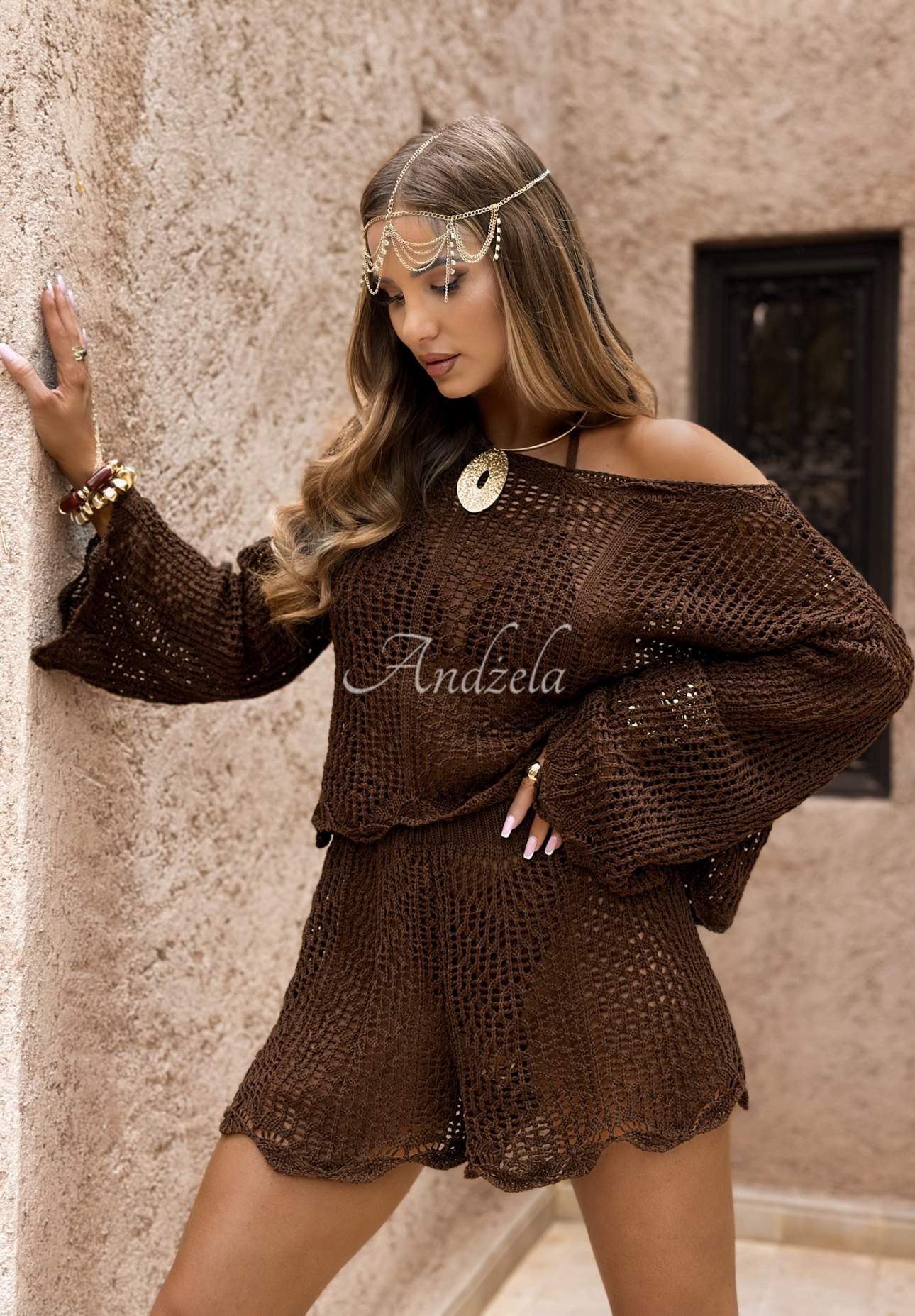 Pantaloni scurți ajurați boho Morocco by Agata