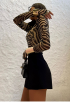 Bluză w zebrę La Milla Pink Dream negru-bej