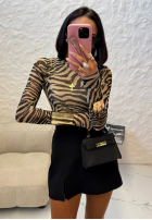 Bluză cu imprimeu zebră La Milla Pink Dream