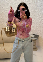 Bluză w róże La Milla Pink Dream roz pudră