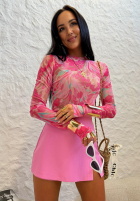 Bluză cu modele La Milla Pink Dream roz