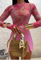 Bluză cu modele La Milla Pink Dream roz