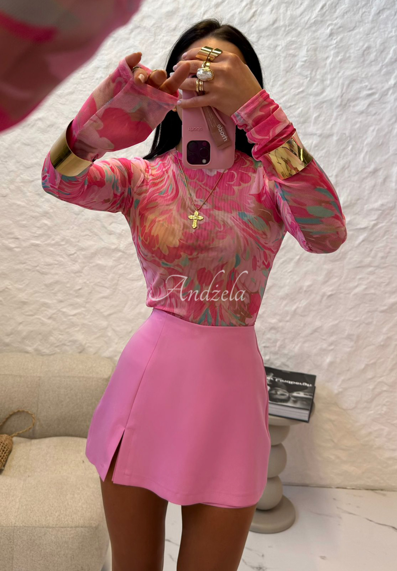 Bluză cu imprimeu La Milla Pink Dream