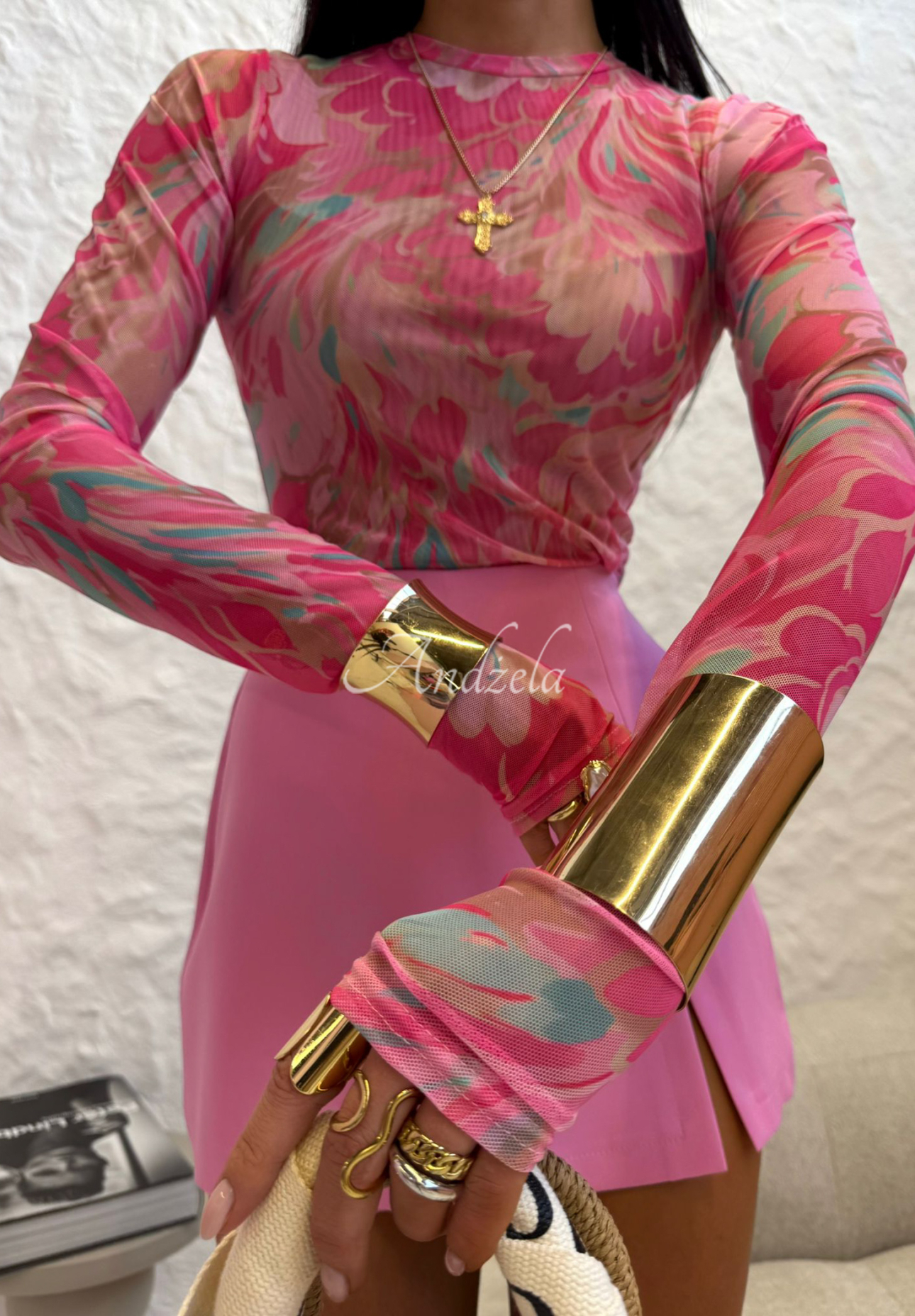 Bluză cu imprimeu La Milla Pink Dream