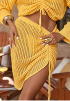 Ażurowy Compleu boho I've Missed You Summer galben banană