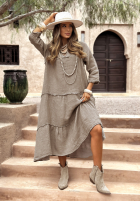 Rochie maxi Follow The Road Gri