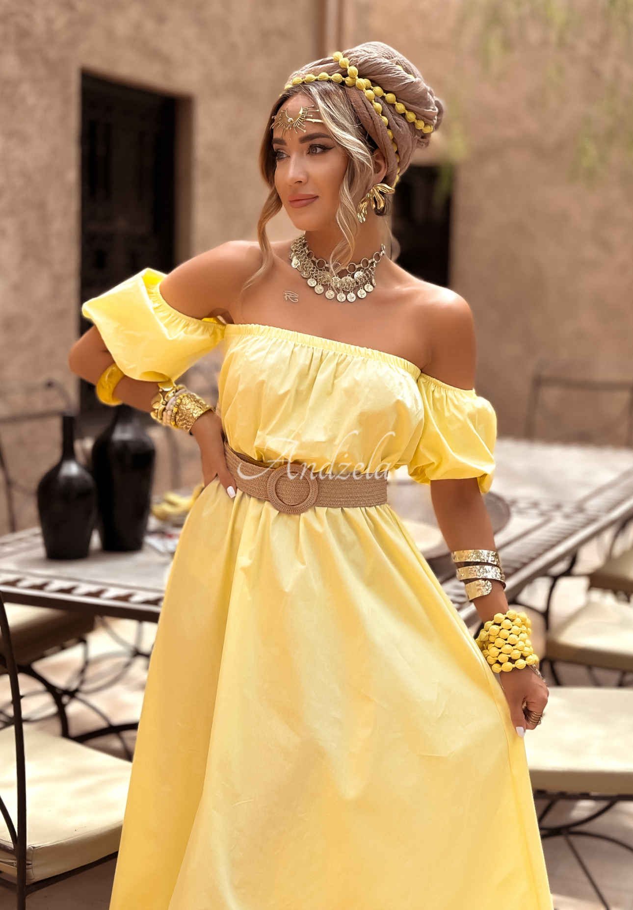Rochie spaniolă cu curea Casablanca