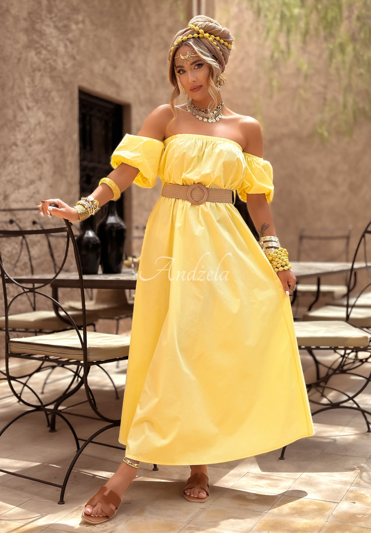 Rochie spaniolă cu curea Casablanca