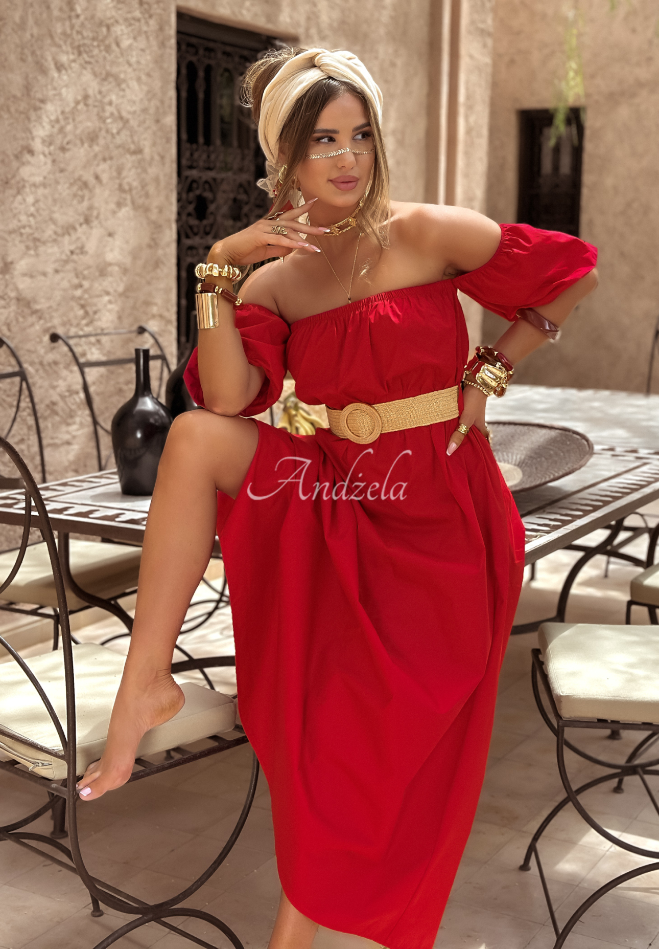Rochie spaniolă cu curea Casablanca