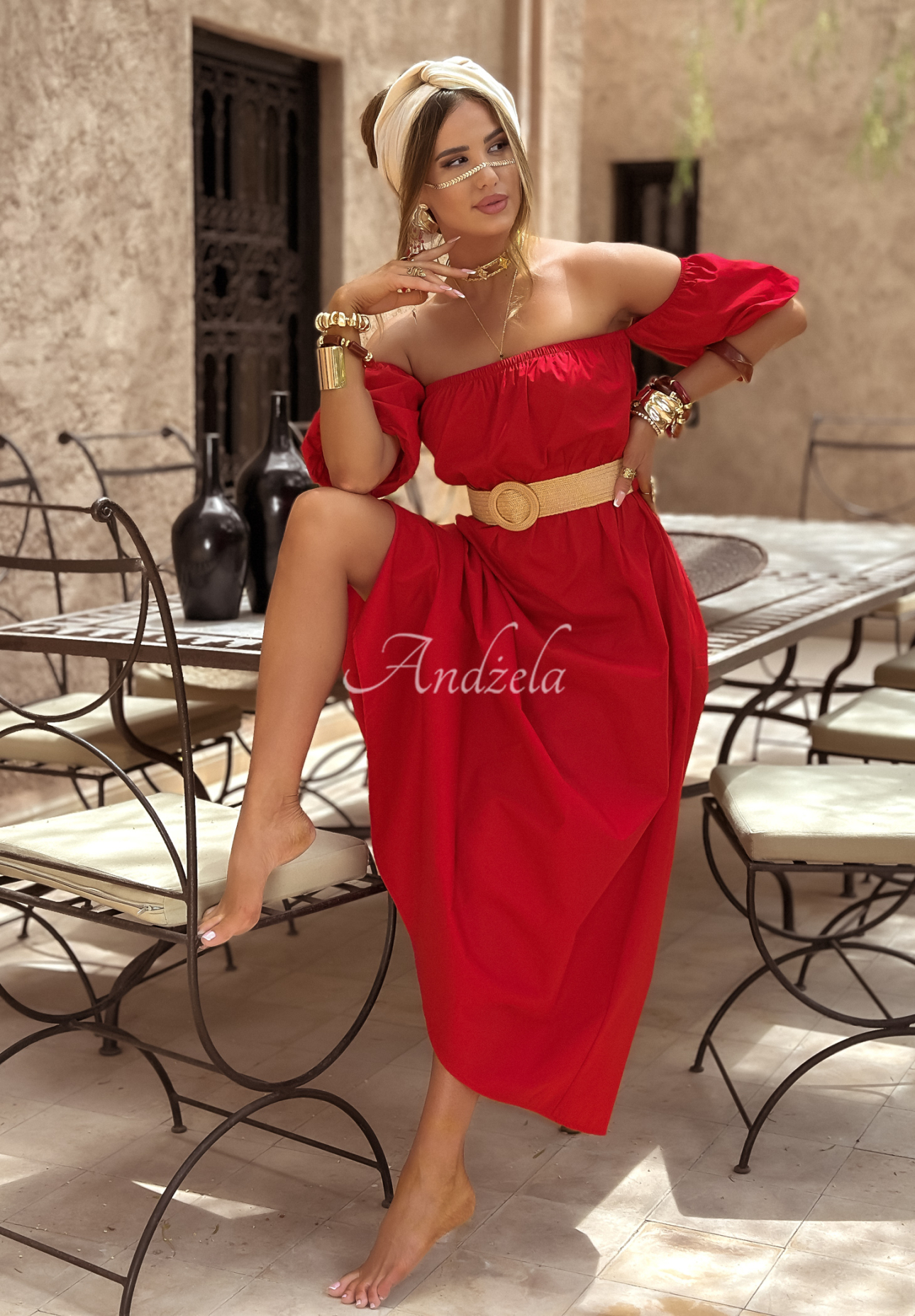 Rochie spaniolă cu curea Casablanca