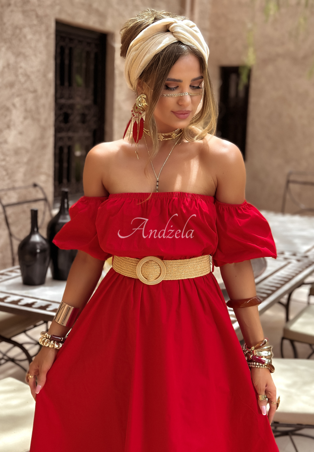 Rochie spaniolă cu curea Casablanca