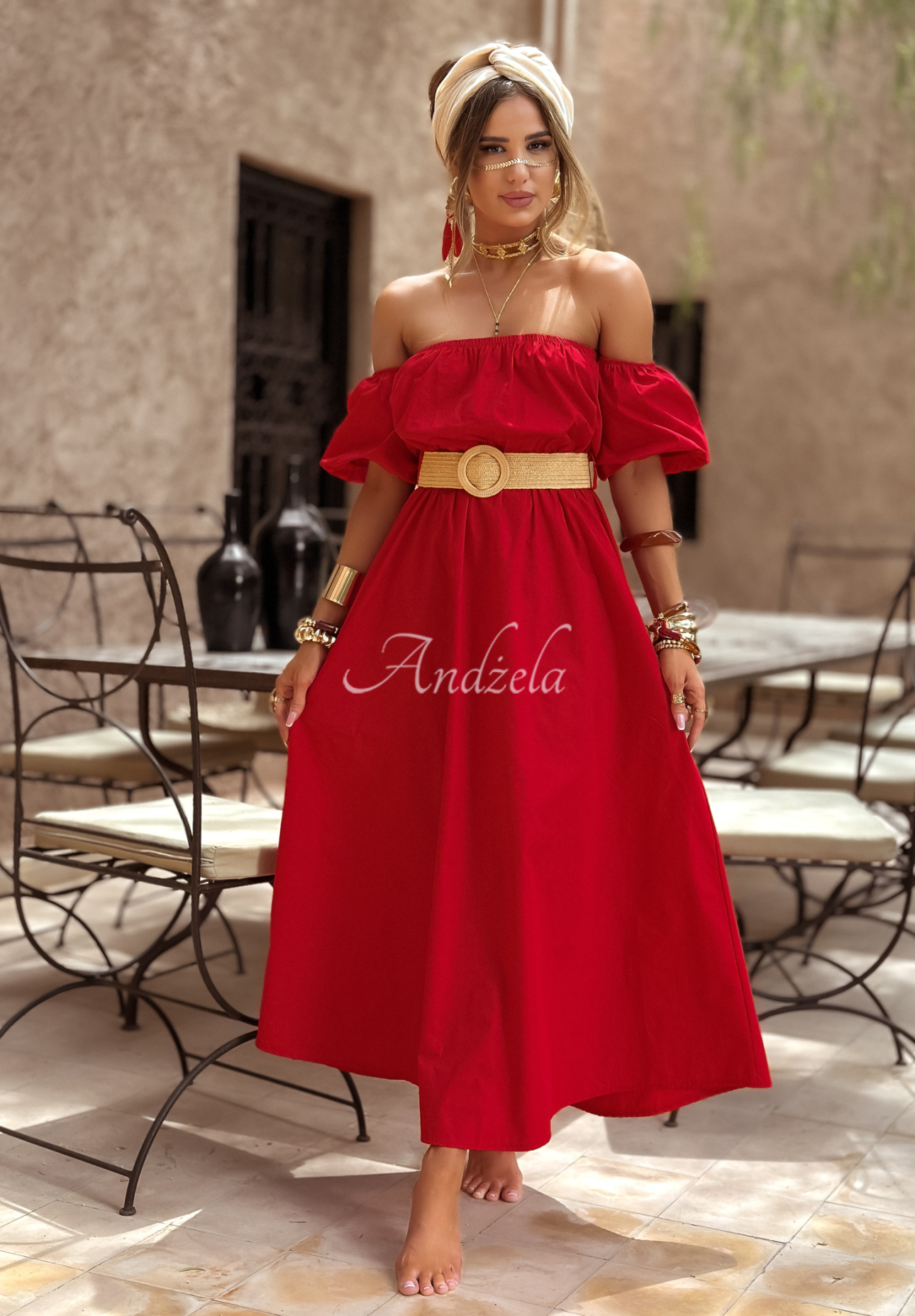 Rochie spaniolă cu curea Casablanca