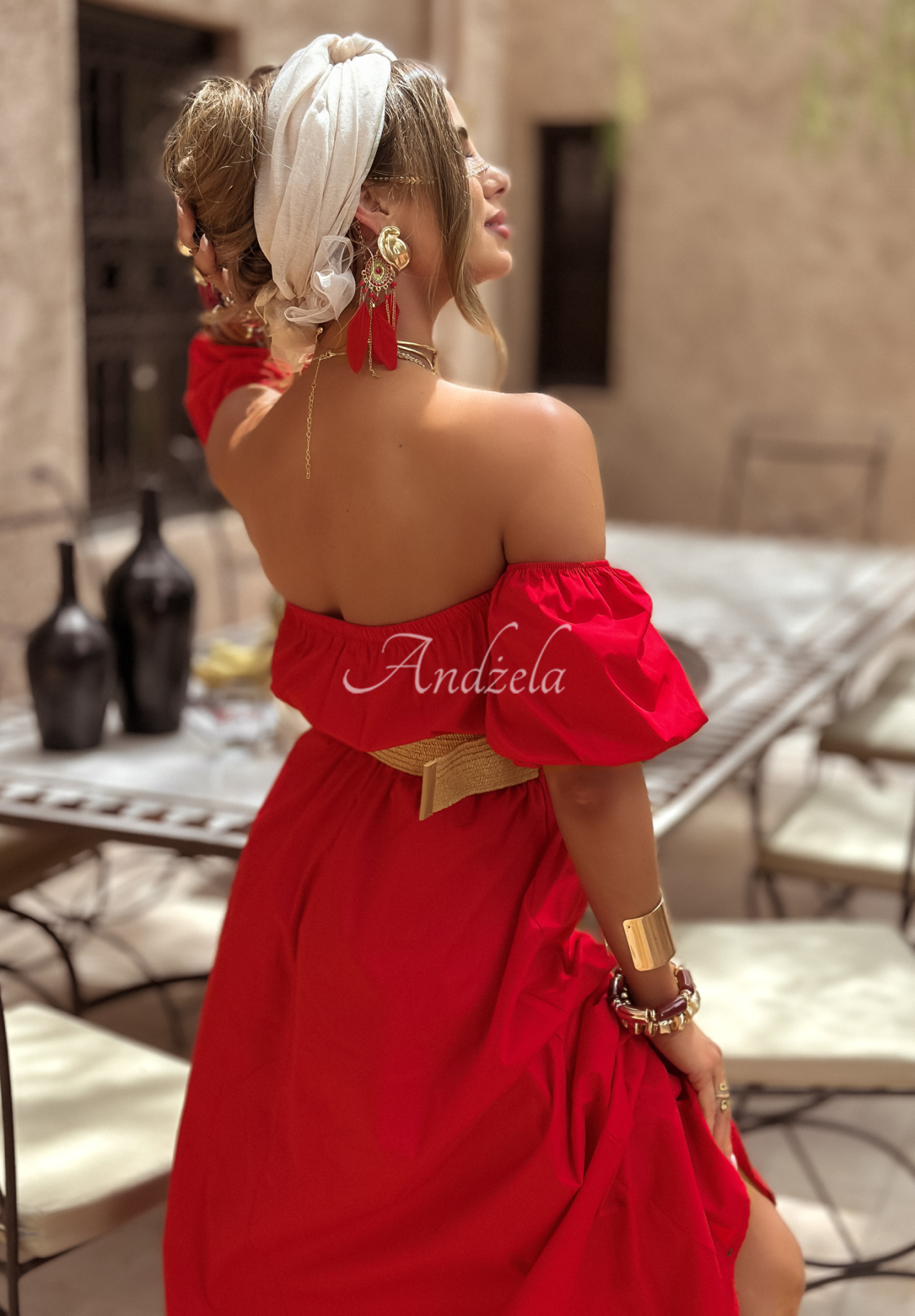 Rochie spaniolă cu curea Casablanca