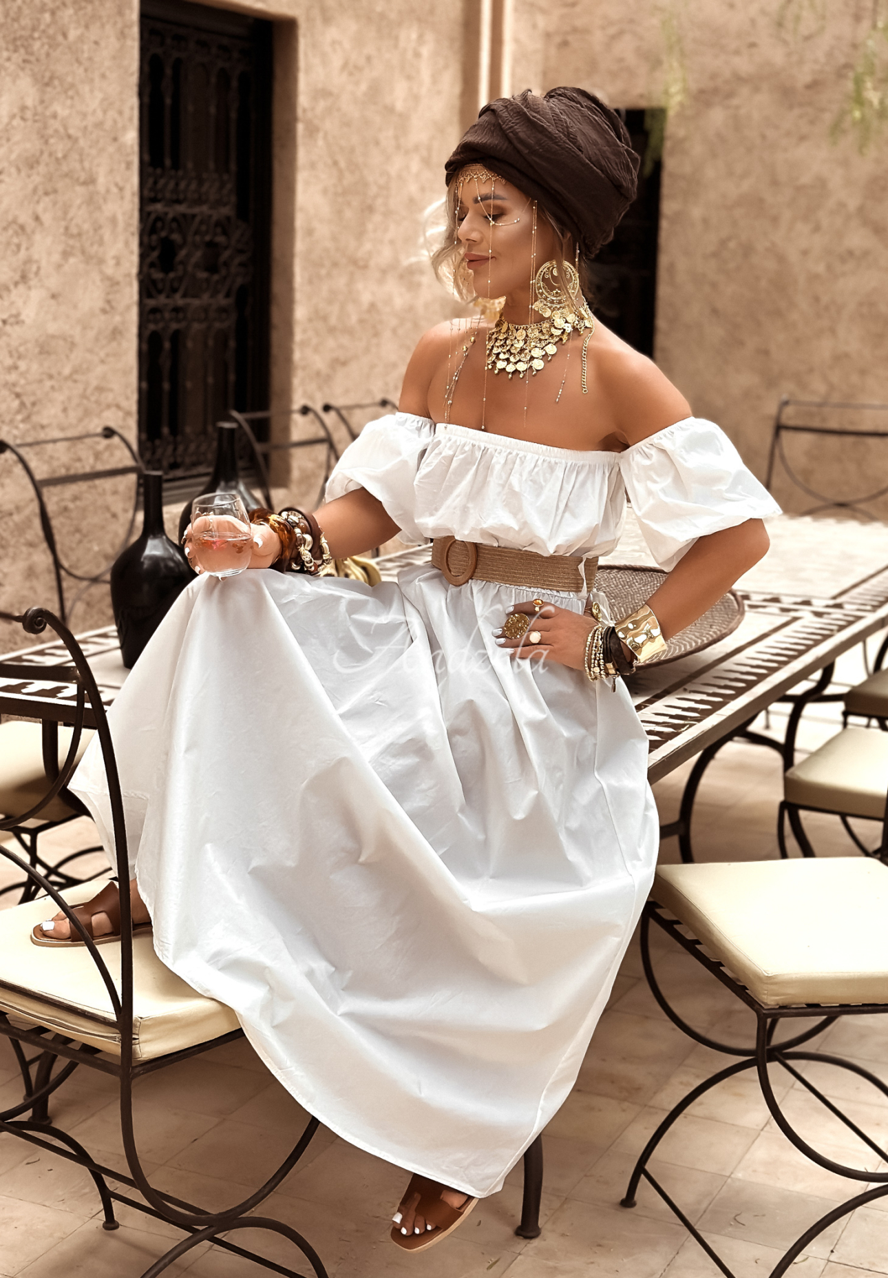 Rochie spaniolă cu curea Casablanca